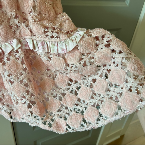 NWT For Love & Lemons Alessia Floral Crochet Lace Mini Dress - Picture 7 of 11